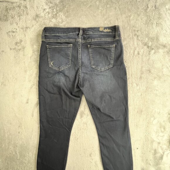 Kut from the Kloth Jeans Womens 10 Dark Wash Diana Skinny Distressed Stretch NWT - Picture 12 of 16